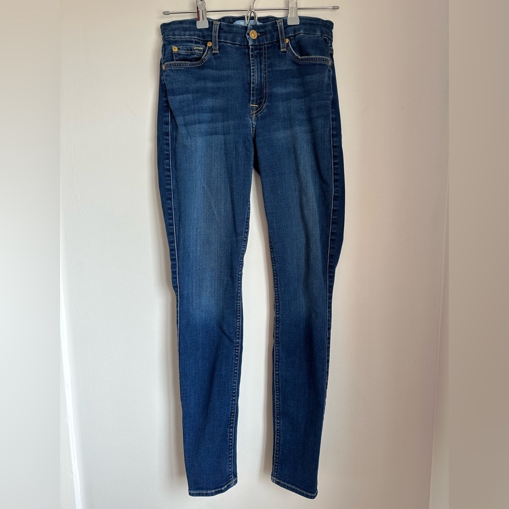7 For All Mankind Women’s Blue The Skinny Jeans Size 27